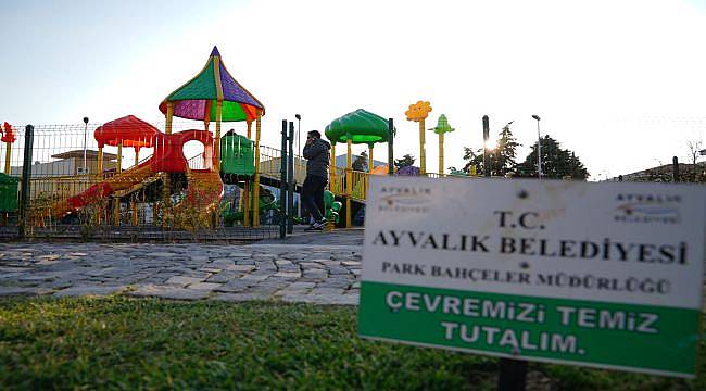 Ayvalık parkları güzelleşiyor