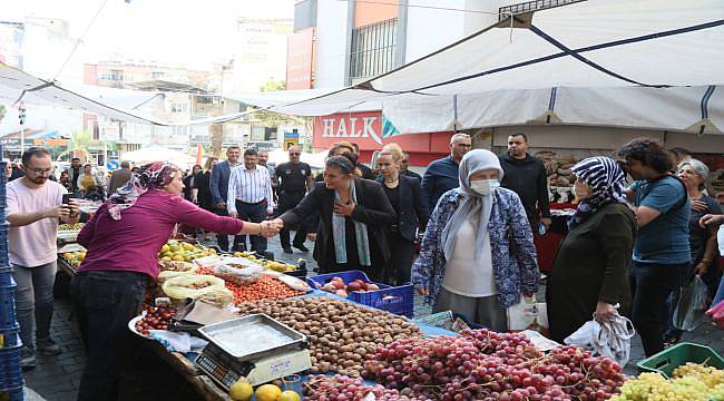 Başkan Çerçioğlu’ndan Salı Pazarı’na ziyaret