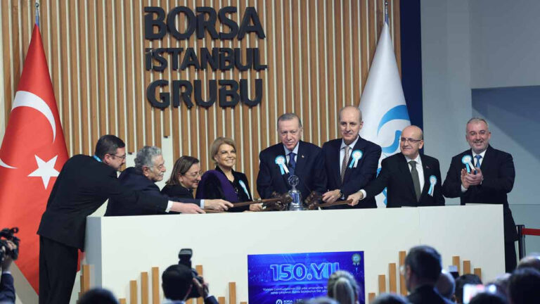 BIST 150. Yıl Gong Töreninde Cumhurbaşkanı Erdoğan ve Bakan Şimşek Borsa Hakkında Konuştu