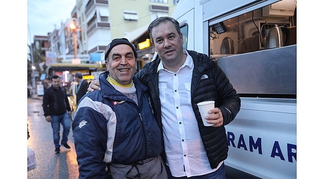 Buca’da sıcak çorba molası
