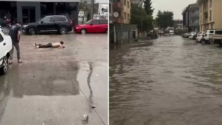 Bursa’da sağanak yağış hayatı felç etti