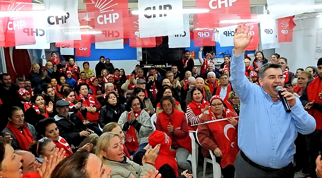 CHP’li Oran, Reisdere’de coşkuyla karşılandı