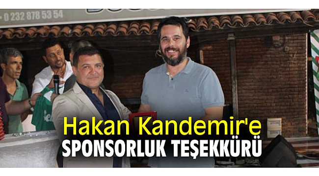 Hakan Kandemir’e sponsorluk teşekkürü