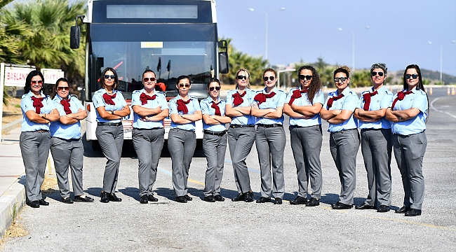 İzmir’in kadın otobüs şoförleri işbaşı yaptı