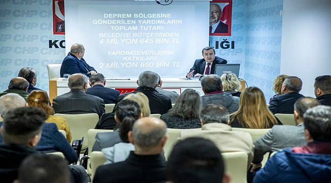 Konak’tan depremzedelere 7 milyon TL’yi aşkın yardım