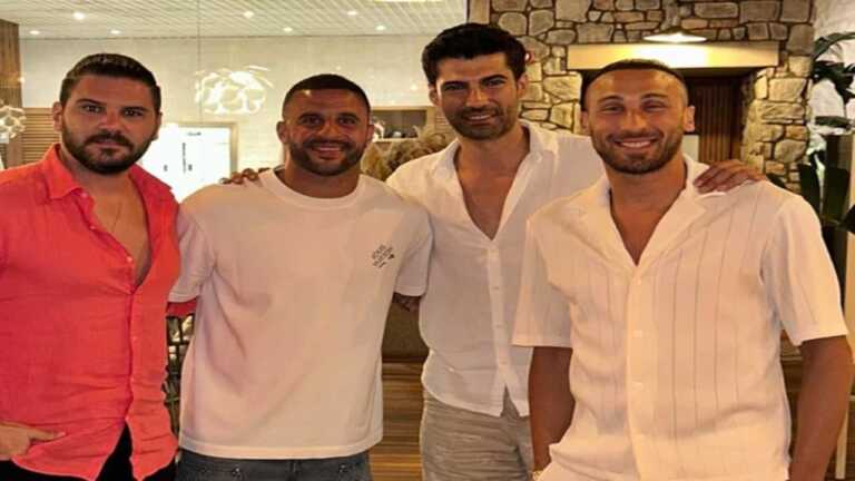 Kyle Walker, Tolgahan Sayışman, İsmail Filiz ve Cenk Tosun Bir Araya Geldi