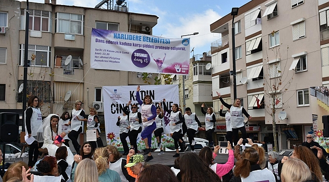 Narlıdere kadına şiddete karşı dans etti