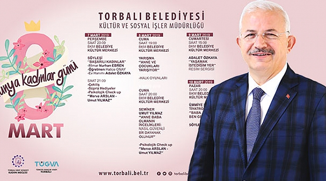 Torbalı’dan 8 Mart’ta yoğun program