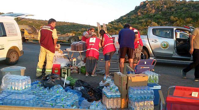 Türk Kızılay Urla’dan söndürme çalışmalarına destek