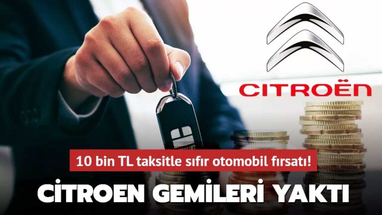 Citroen resmen gemileri yaktı aylık 10 bin TL taksitle sıfır elektrikli araç satışı başladı