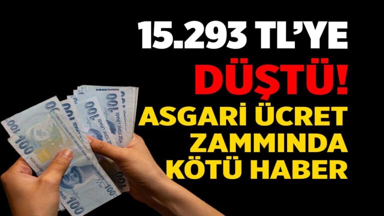 Temmuz ayında ARA ZAM müjdesi beklenen asgari ücrete kötü haber! 15 bin 293 TL’ye düştü…