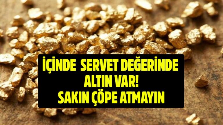 Meğer yüzde 99’u 22 ayar altınmış! Herkes çöpe atıyor ama içinde altın çıktı her evde var