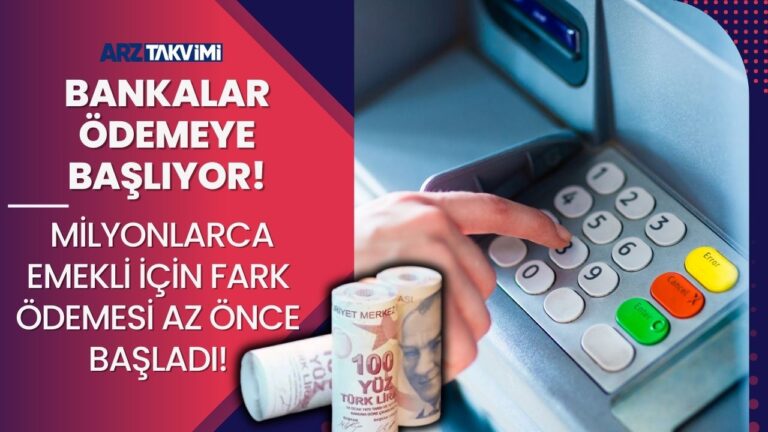 Bankalar ödemeye bugün başlıyor! Milyonlarca emekli için fark ödemesi AZ ÖNCE başladı!