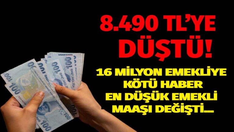 16 milyon emekliye kötü haber! Zam beklenen düşük emekli maaşı değişti 8.490 TL’ye düştü