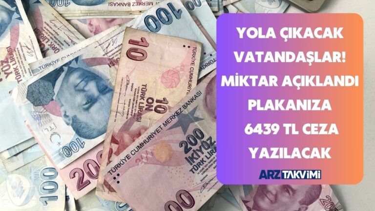 Yola çıkacak vatandaşlar! Miktar açıklandı plakanıza 6439 TL ceza yazılacak