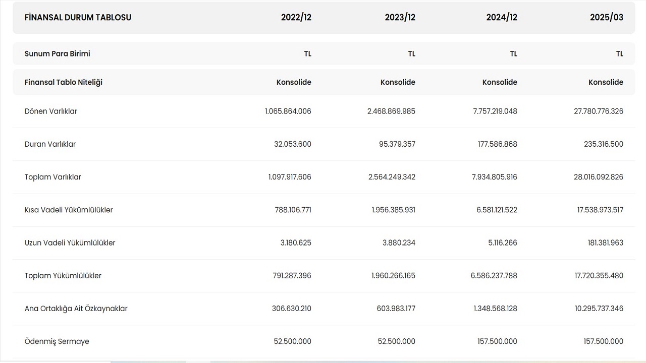 Tera Yatırım 2025 İlk Çeyrek Bilançosu ile TERA Hisse Tavan Oldu
